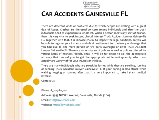 Car Accidents Gainesville FL