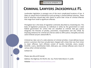 Criminal Lawyers Jacksonville FL