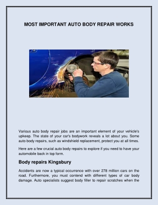 Best Car Body Shop in London