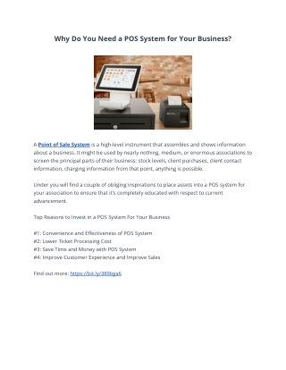 Why Do You Need a POS System for Your Business?