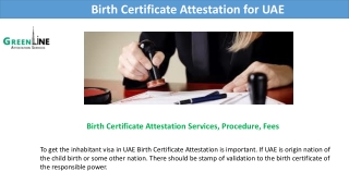 What is Birth Certificate Attestation for UAE Procedure?