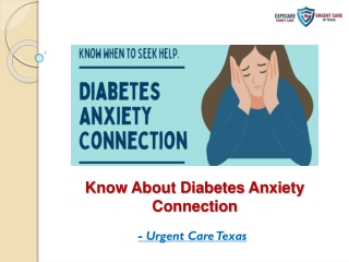 Know About Diabetes Anxiety Connection