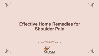 Effective Home Remedies for Shoulder Pain