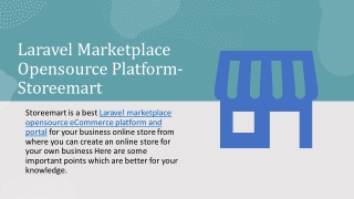 Laravel Marketplace Opensource Platform- Storeemart