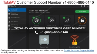 TotalAV Customer Support Number  1-(800)-886-0140