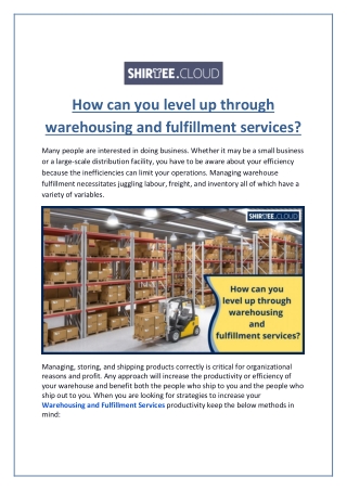 How can you level up through warehousing and fulfillment services?