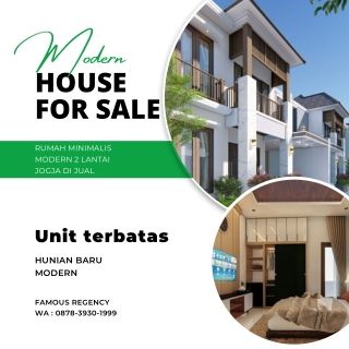 DESAIN ALA HOTEL, WA 0878-3930-1999, Jual Rumah Minimalis 2 Lantai Jogja Dekat A