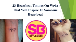 What are some simple heartbeat tattoo on wrist?
