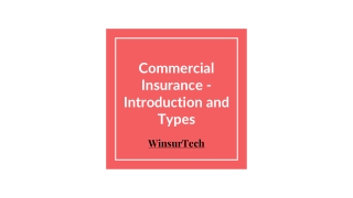 Commercial Insurance - Introduction and Types