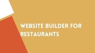 website builder for restaurants - PPT