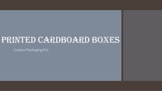 Printed Cardboard Boxes