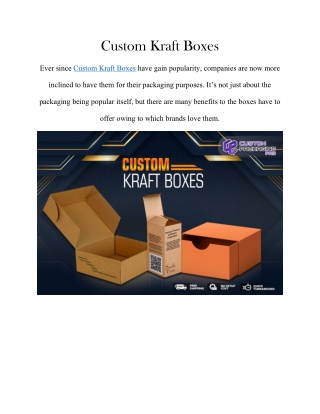 Custom Kraft Boxes