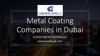 Metal Coating Companies in Dubai_