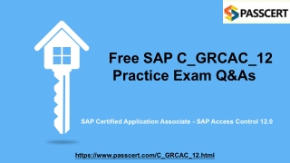 SAP Access Control 12.0 C_GRCAC_12 Dumps