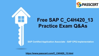 SAP CPQ Implementation C_C4H420_13 Dumps