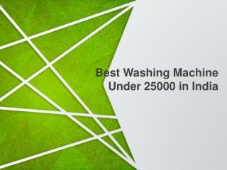 Best Washing Machine Under 25000 in India