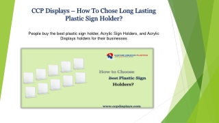 How to Choose the Best Plastic Sign Holder-converted