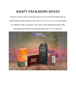 Kraft Packaging Boxes