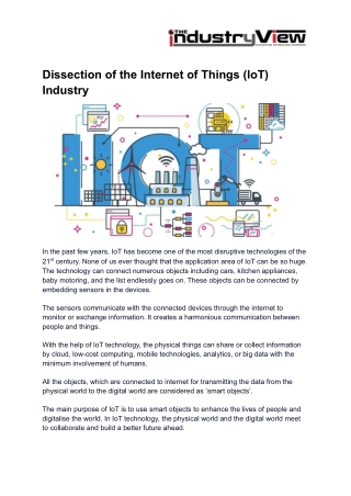 Dissection of the Internet of Things (IoT) Industry