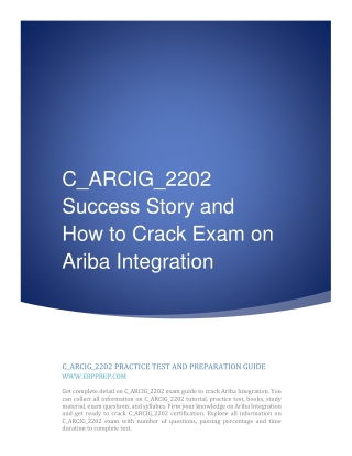 C_ARCIG_2202 Success Story and How to Crack Exam on Ariba Integration