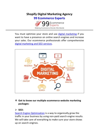 Shopify Digital Marketing Agency
