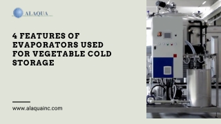 Features of Evaporators Used for Vegetable Cold Storage