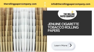 Jenuine Cigarette Tobacco Rolling Papers Company