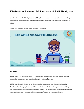 Distinction Between SAP Ariba and SAP Fieldglass