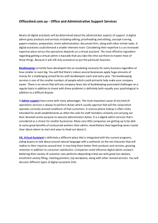 Officeshed.com.au - Office and Administrative Support Services