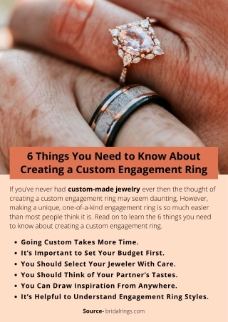 6 Things You Need to Know About Creating a Custom Engagement Ring