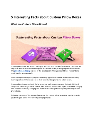5 Interesting Facts about Custom pillow Boxes.docx