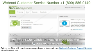 Webroot Customer Service Number  1-(800)-886-0140