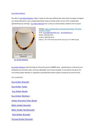 buy Amber Necklace
