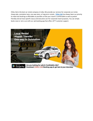 Hire a Taxi with Chiku Cab