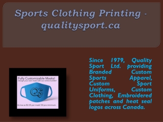 Sports Clothing Printing - qualitysport.ca