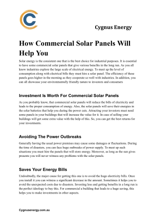 What Are The Benefits Of Industrial Solar Power Systems Installation