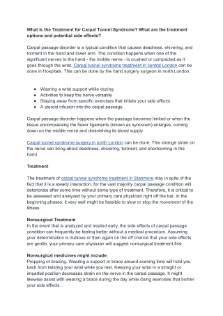 Neil Toft (Carpal Tunnel Syndrome Treatment) - Google Docs