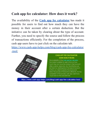 Cash app fee calculator: How does it work?