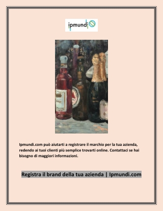 Registra il brand della tua azienda | Ipmundi.com