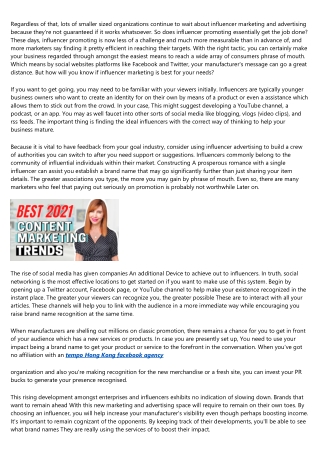 Influencer Marketing and advertising Trends for another Ten years