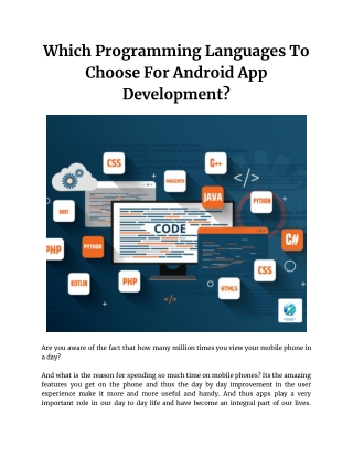 Which Programming Languages To Choose For Android App Development_