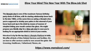 Blow Your Mind This New Year With The BlowJob Shot
