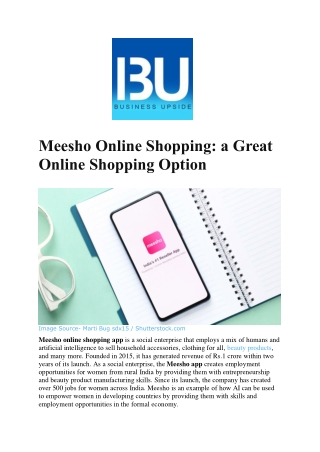 Meesho Online Shopping: a Great Online Shopping Option