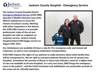 Contact Us - Emergency Service in Jackson County -Jchd