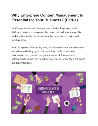 Why Enterprise Content Management Is Essential for Your Business