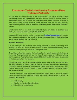 TradingviewWebhooks