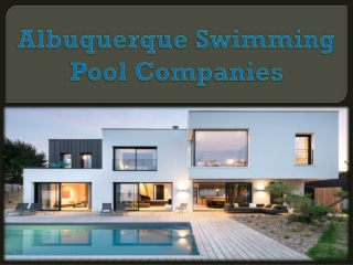 Albuquerque Swimming Pool Companies