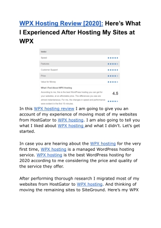 WPX Hosting Review [2020]_ Here’s What I Experienced After Hosting My Sites at WPX