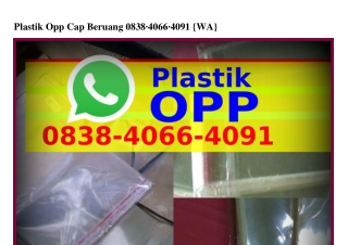 Plastik Opp Cap Beruang