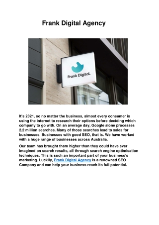 Frank Digital Agency